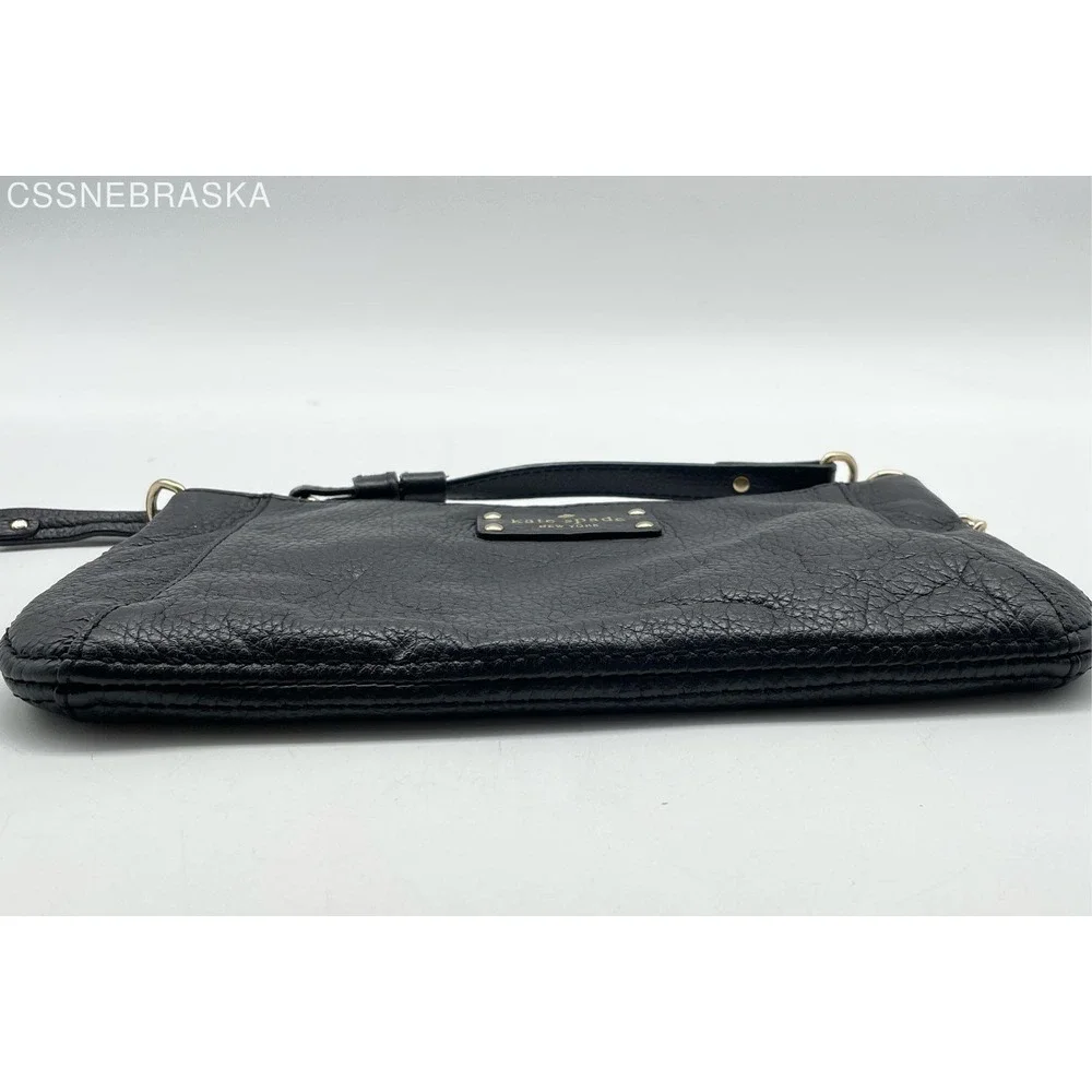 KATE SPADE NEW YORK Black Women's Solid Leather‎ Shoulder Bag